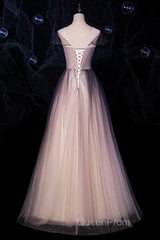 Charming Tulle Gradient Cap Sleeves Long Party Dresses, A-Line Evening Gown