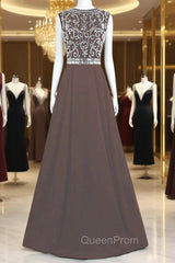 Cheap A-Line Chiffon Backless Cap Sleeve Evening Prom Dresses With Beading