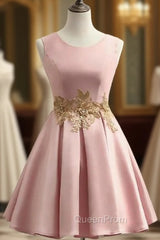 Cheap Homecoming Dresses A-line Short Evening Prom Dresses Appliques