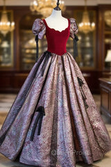 Chic A-Line Short Sleeve Evening Prom Dresses, Cute Evening Party Dresses