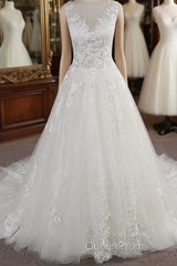 Chic Long Mermaid Sweetheart Spaghetti Strap Appliques Lace Wedding Dresses
