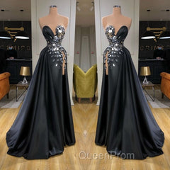 Chic Sweetheart Crystal Long Evening Prom Dresses With Split Online