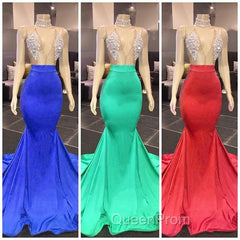 Chic Yellow Sleeveless Crystals Sheer Tulle Evening Prom Dresses New Arrival Mermaid Evening Gowns