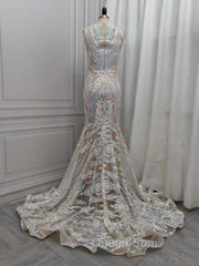 Classic Mermaid Lace Floor-Length Evening Prom Dresses On Sale