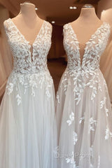 Classy Long A-Line Sweetheart Appliques Lace Open Back Wedding Dresses