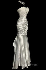 Classy Mermaid Sweetheart Lace Ivory Long Evening Gowns Evening Prom Dresses