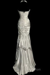 Classy Mermaid Sweetheart Lace Ivory Long Evening Gowns Evening Prom Dresses