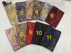 Red Sequins Shiny V-Neck Mermaid Long Evening Prom Dresses