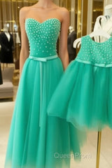 Custom Made A Line Sweetheart Neck Sleeveless Short Evening Prom Dresses, Bridesmaid Dresses, Wedding Party Dresses, Flower Girl Dresses