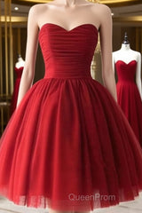 Custom Made Short Burgundy Evening Prom Dresses, Burgundy Bridesmaid Dresses, Graduation/Homecoming Dresses