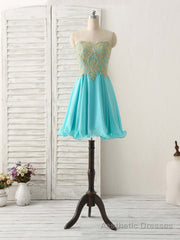 Cute Green Lace Applique Short Prom Dress Green Homecoming Dress