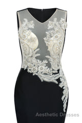 Portrait Trumpet Sweep Train Sleeveless Beading Evening Dresses