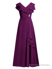 Elegance V-Neck Beading A-Line Mother Of The Bride Dress