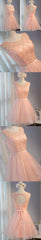 Elegant Diamond Beads Lace Organza Sleeveless Scoop Neckline Lace Up Back For Teen Lovely Homecoming Dresses
