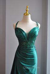 Elegant Green Sweetheart Neck Mermaid Long Evening Prom Dresses Gorgeous Evening Dresses
