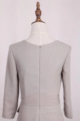 Elegant Mermaid 3/4 Long Sleeved Chiffon Bra With Belt Bride Mother Of The Bride Dresses