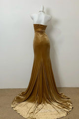 Elegant Mermaid Sweetheart Neck Velvet Long Evening Prom Dresses Strapless Formal Evening Gown