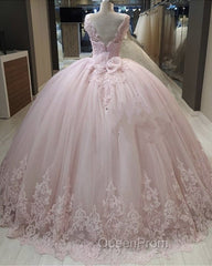 Elegant Quinceanera Dresses Tulle Ball Gown Appliques