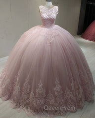 Elegant Quinceanera Dresses Tulle Ball Gown Appliques