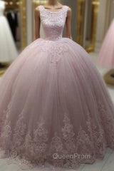 Elegant Quinceanera Dresses Tulle Ball Gown Appliques