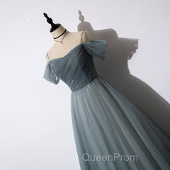 Elegant Tulle Long A Line Evening Prom Dresses, Evening Dresses