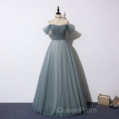 Elegant Tulle Long A Line Evening Prom Dresses, Evening Dresses