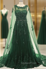 Elegant Women Evening Gowns Dresses Beaded Lace Evening Prom Dresses