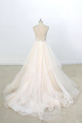 Eye-catching Appliques Tulle A-line Wedding Dresses