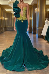 Fabulous Long Sleeveless Meimaid Evening Prom Dresses With Beading
