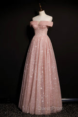 Cute tulle long A line Evening Prom Dresses evening Dresses