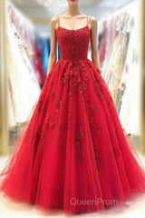 Ball Gown Red Criss-cross Back Evening Prom Dresses