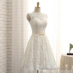A Line Lace Prom Homecoming Dresses, Short