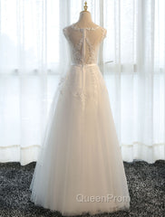 Glamorous Long Evening Dresses Lace Cameo Pink Party Dresses A Line Applique Tulle Maxi Evening Dresses