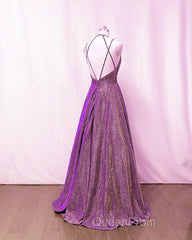 Glitter Ball Gown Evening Prom Dresses Cross Back