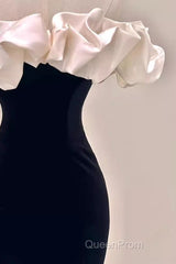 Gorgeous Mermaid Off The Shoulder Black Evening Prom Dresses