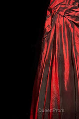 Gorgeous Mermaid Sweetheart Red Taffeta Long Evening Dresses Evening Prom Dresses