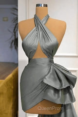 Gray Robe De Soiree Sheath Sheath Halter Detachable Sexy Long Evening Prom Dresses Evening Prom Gown Evening Dresses