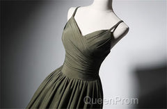 Green Satin Straps Long Wedding Party Dresses, Green Long Evening Prom Dresses Evening Dresses