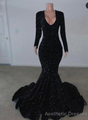 Black Sequins Slit Dress Black Gown Slit Black Gowns Prom Dresses 2025 Sequins Black Reception Dress