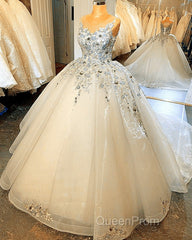 Lace Embroidery Quinceanera Dresses Ball Gown Sheer Neck
