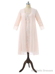 Lace Pearls Groom Formal Short Mother Dresses For Wedding