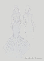 2025 Silver Long Sleeve Mermaid/Trumpet Lace and Tulle Prom Dresses