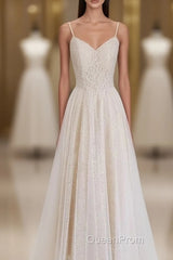 Light Champagne Lace Straps Sweetheart Party Dresses Formal Dresses, Tea Length Wedding Party Dresses