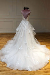 Light Champagne Tulle Lace Long Evening Prom Dresses Lace Long Wedding Dresses