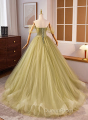 Light Green Sweetheart Tulle Long Formal Dresses, Light Green Evening Prom Dresses Party Dresses