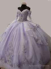 Lilac Princess Ball Gown Quincea篓陆era Dress Sweet 16 Dress