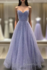 Long Sequin Lavender Sweetheart Beading Evening Prom Dresses