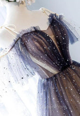 Lovely Tulle Offshoulder Short Evening Prom Dresses, Lace Up Homecoming Dresses