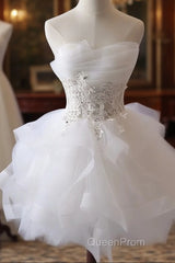 Lovely Tulle Short Party Dresses, Cute Teen Junior Evening Prom Dresses