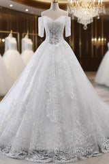Luxury Lace Vestidos De Novia Ball Gown Wedding Dresses Evening Prom Dresses Long